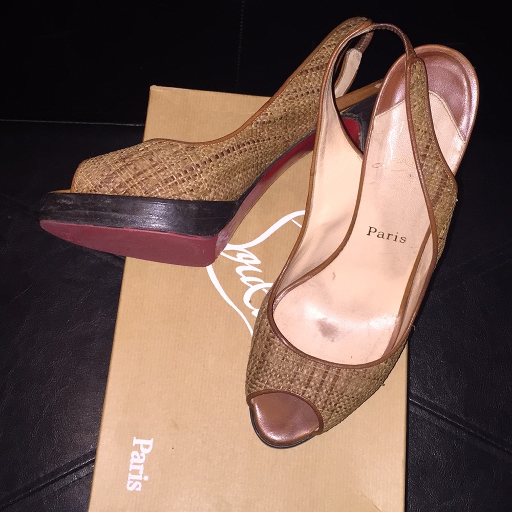 Christian Louboutin sling  backs!